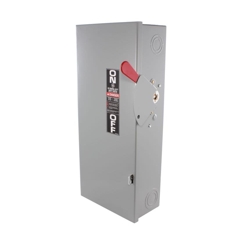 GE Spec-Setter™ TGN3323 General Duty Non-Fusible Safety Switch, 240 VAC, 100 A, 15/hp Standard Fuse/30 hp Time Delay, 3 Poles